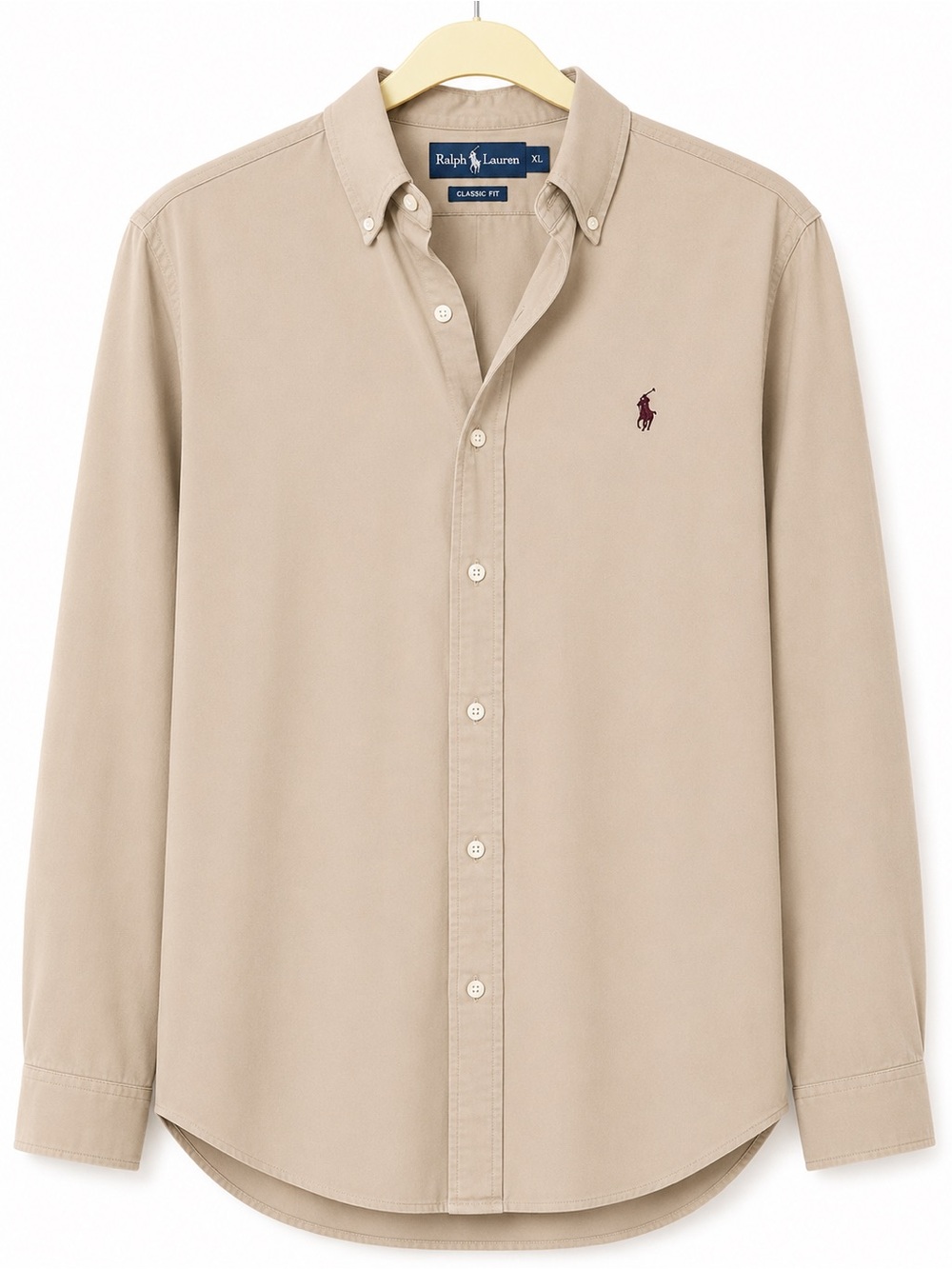 Ralph Lauren Tan Button-Down Classic Fit Shirt